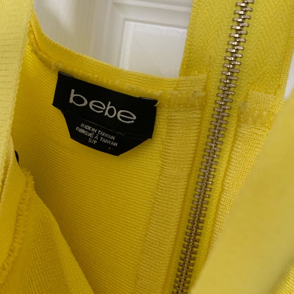 BEBE YELLOW STRAP BANDAGE DRESS - Picture 8 of 8